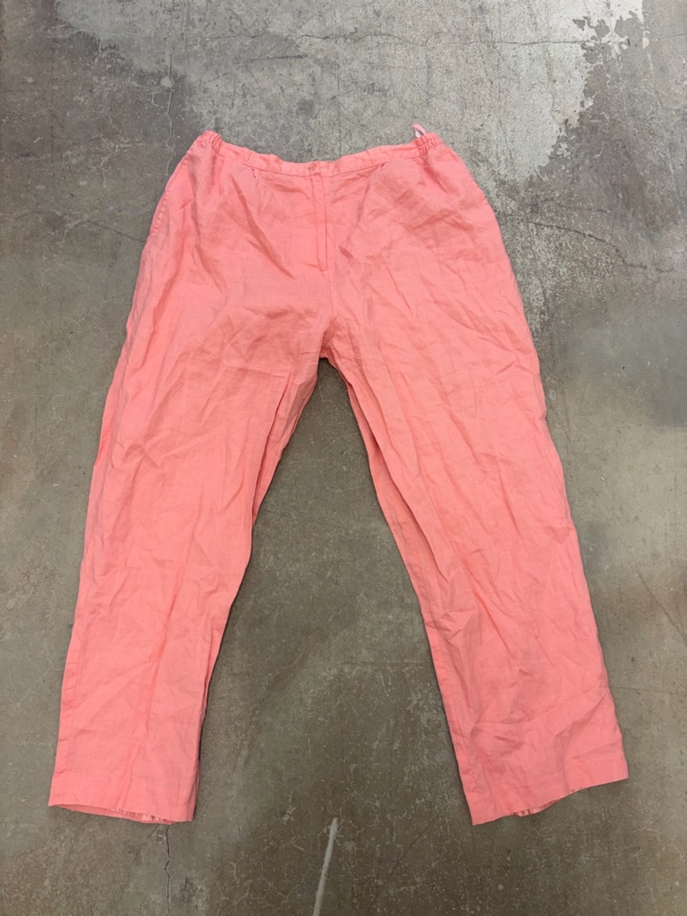 Vintage‎ Lino USA lined 100% linen coral pants